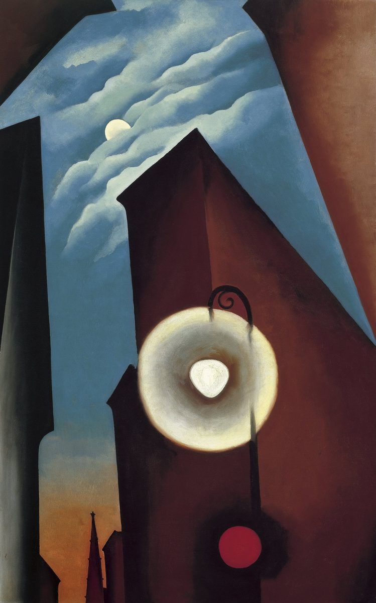 New York Street with Moon, Georgia O’Keeffe, 1925