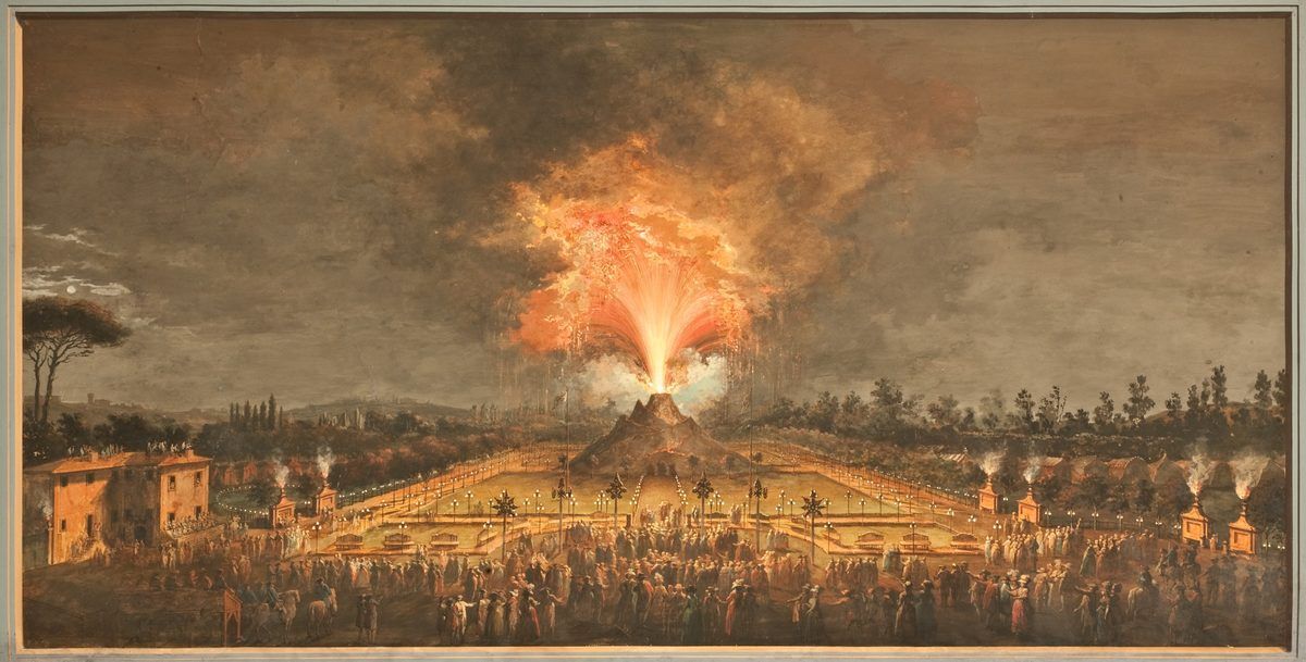 Festa alle Cascine dell'Isola in onore di Ferdinando III. Il Vulcano, Giuseppe Maria Terreni, 1791