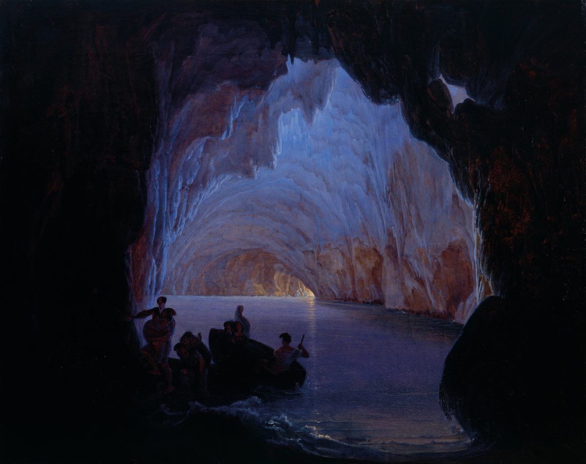 La Grotte bleue de Capri, Heinrich Jakob Fried, 1835