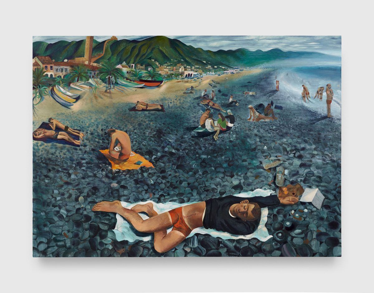 The Beach at Noli, Louis Fratino, 2023