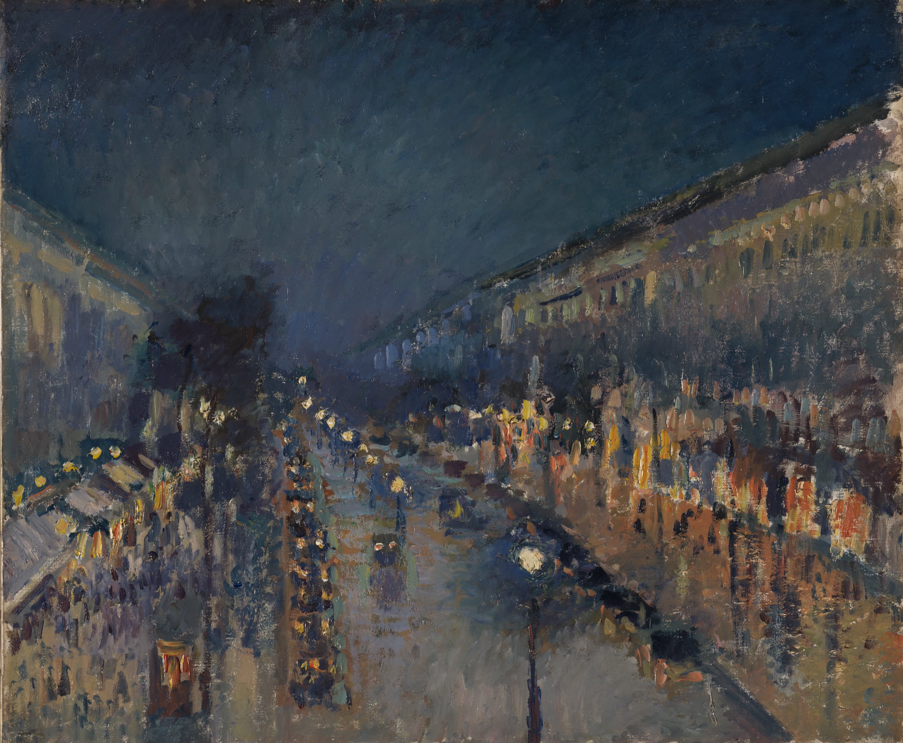 Boulevard Montmartre, effet de nuit, Camille Pissarro