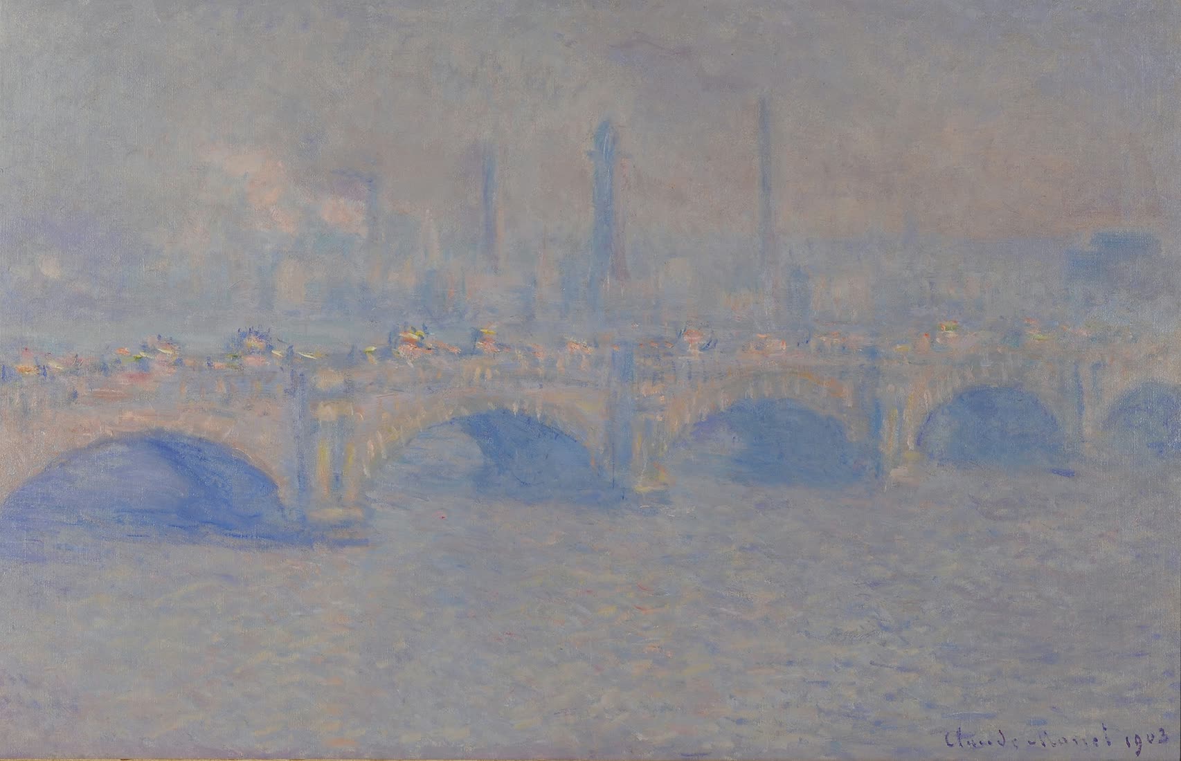 Waterloo Bridge, effet de soleil, Claude Monet