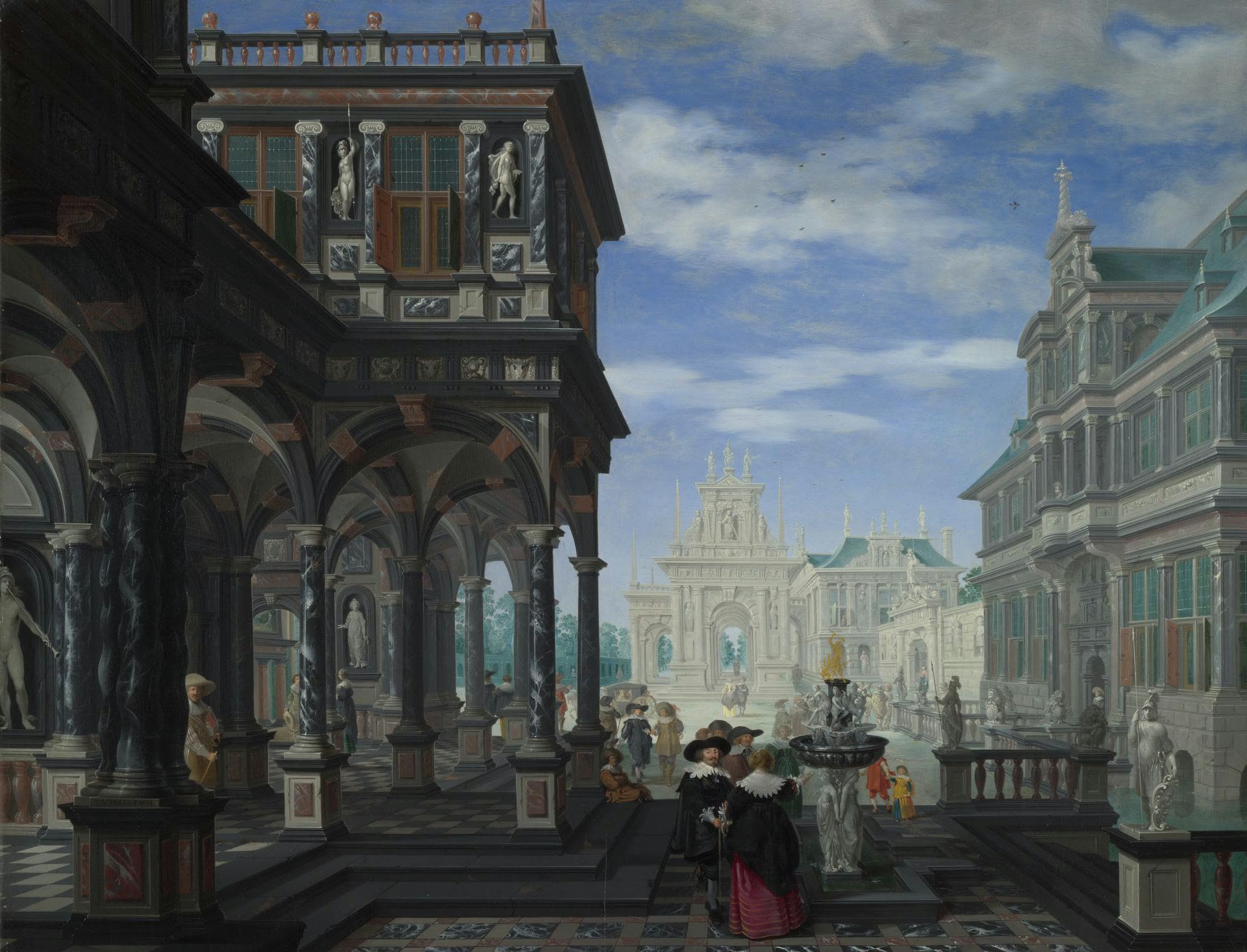 Fantaisie architecturale, Dirck van Delen