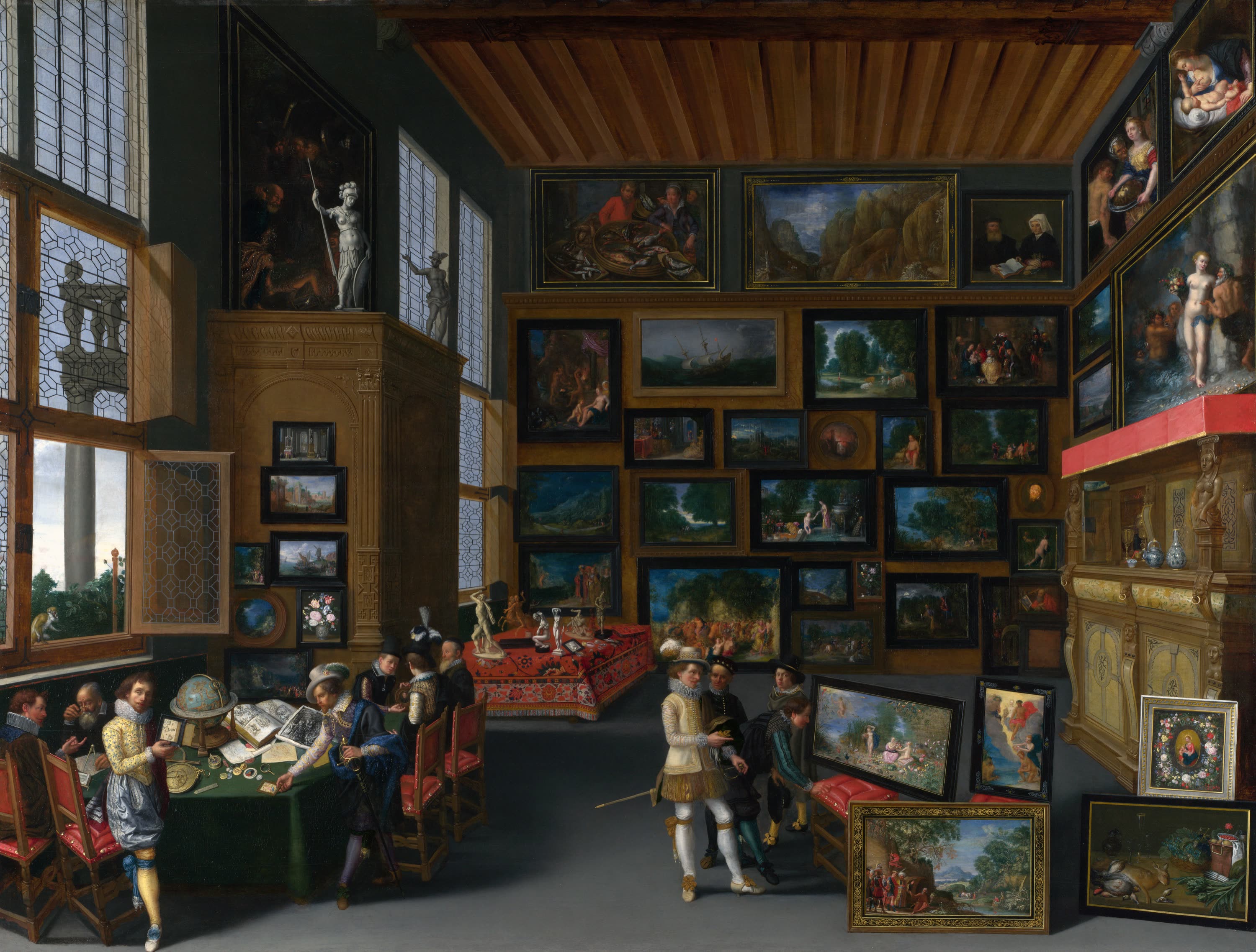 Cognoscenti in a Room hung with Pictures, École flamande
