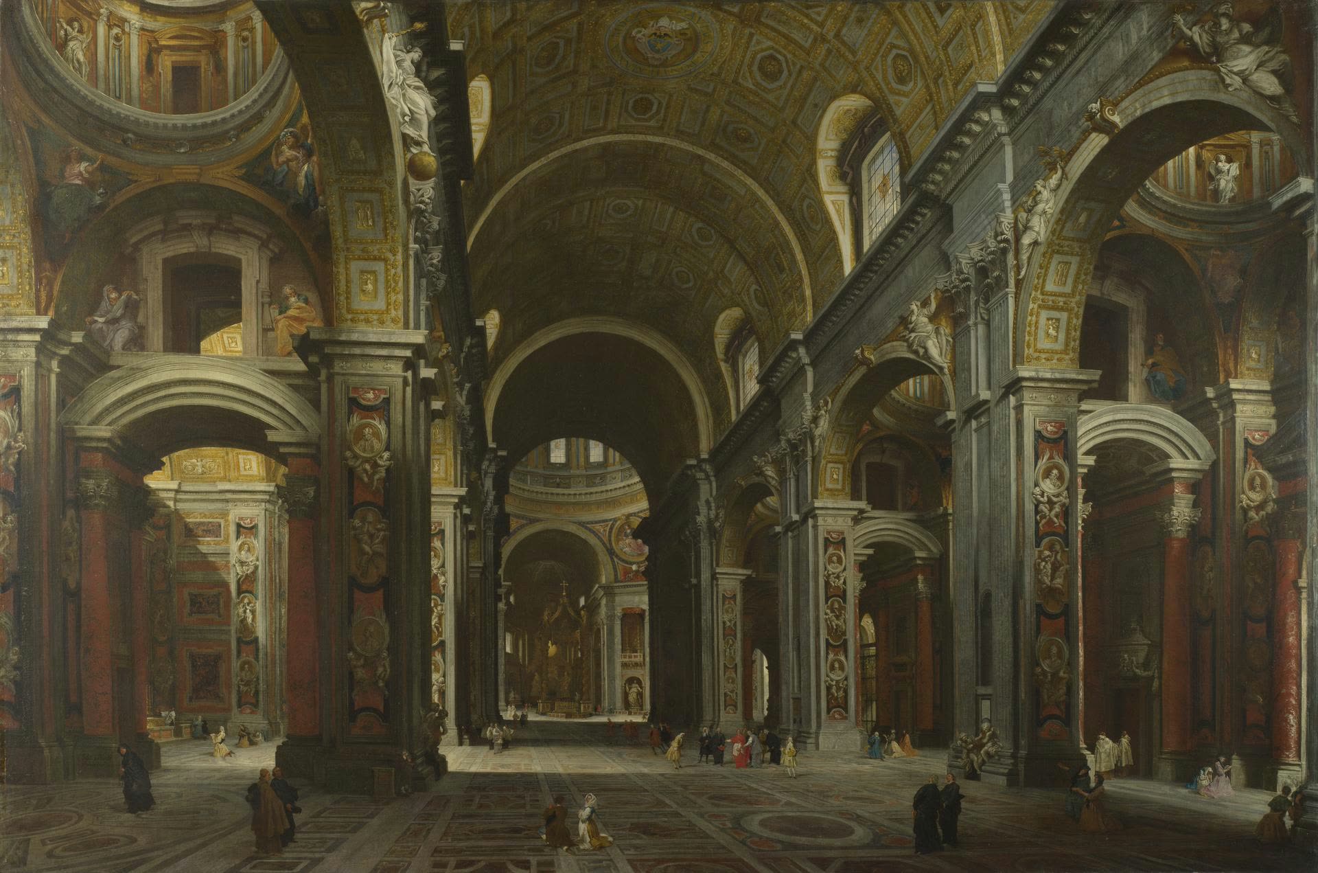 Rome: The Interior of St Peter’s, Giovanni Paolo Panini