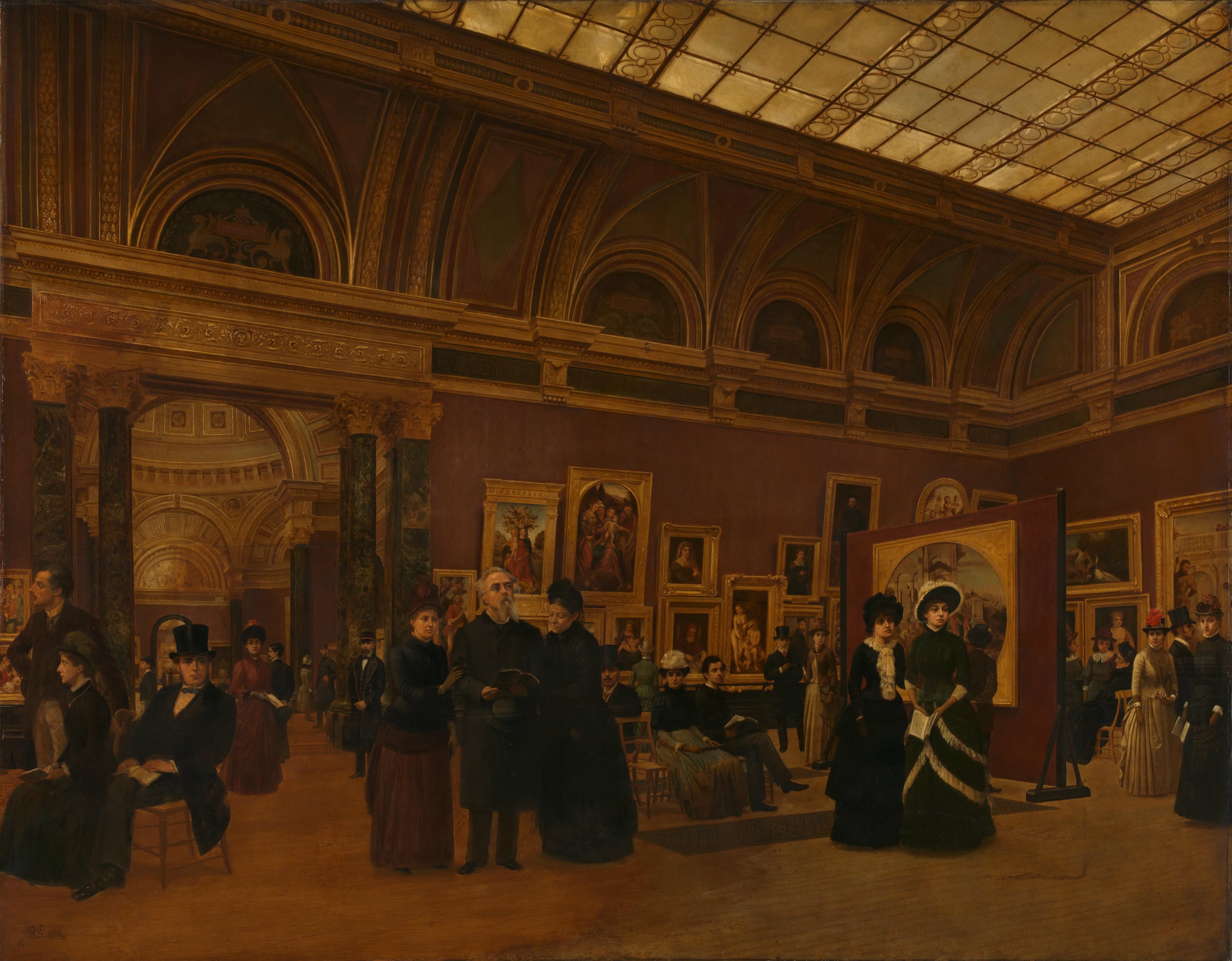 The National Gallery 1886, Interior of Room 32, Giuseppe Gabrielli