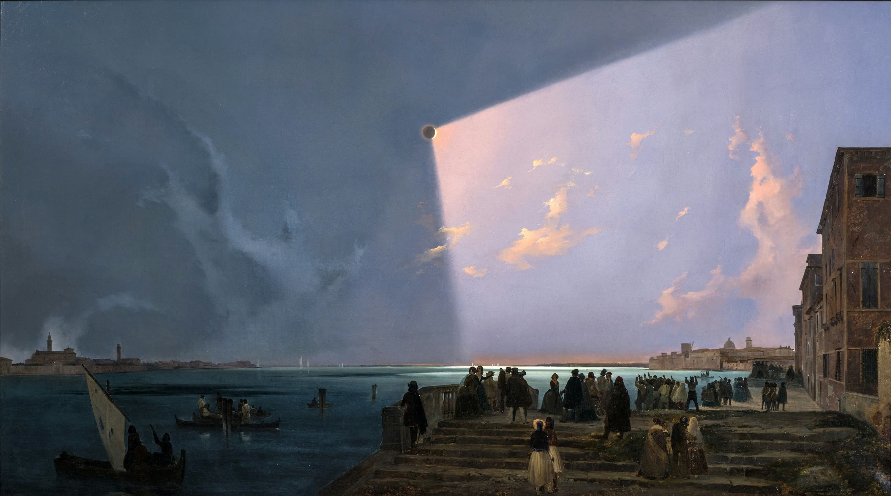 Eclisse di sole alle Fondamenta Nove, Ippolito Caffi