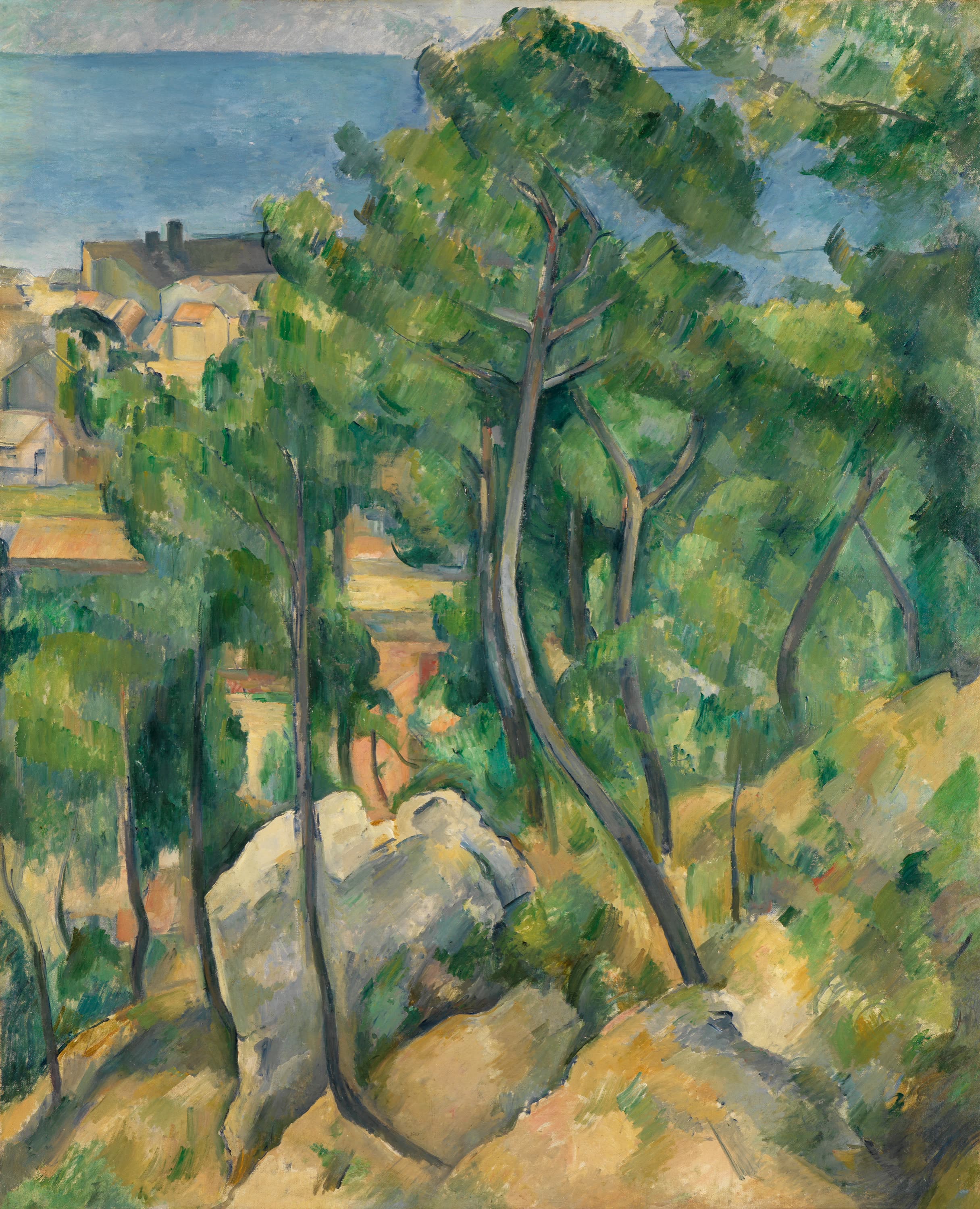 Rochers, pins et mer à l’Estaque, Paul Cézanne